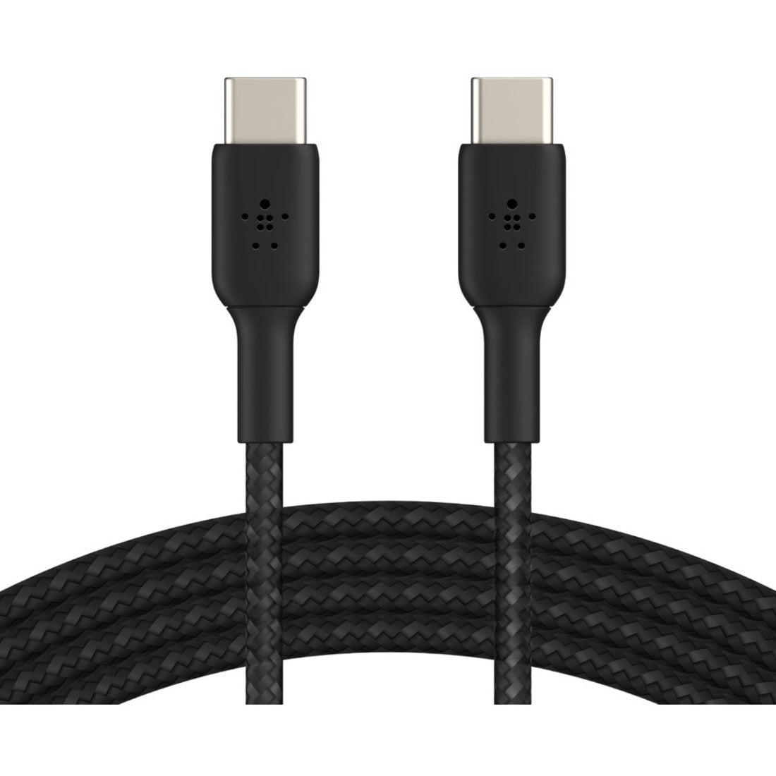 Belkin 60W USB-C to USB-C Cable - 480 Mbps - Nylon, Braided - M/M - 2m/6.6ft - Black — CAB004bt2MBK