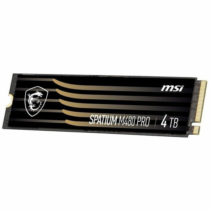 MSI SPATIUM M480 PRO 4 TB Solid State Drive - M.2 2280 Internal - PCI Express NVMe (PCI Express NVMe 4.0 x4) — SM480PN4TB