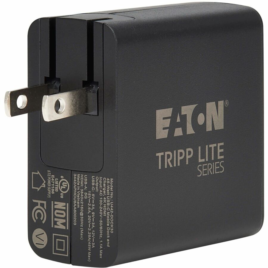 Eaton Tripp Lite Series Travel-Sized USB-C Dock and Charger - 4K HDMI, USB 3.2 Gen 1, 45W PD Charging — U442-DOCK30