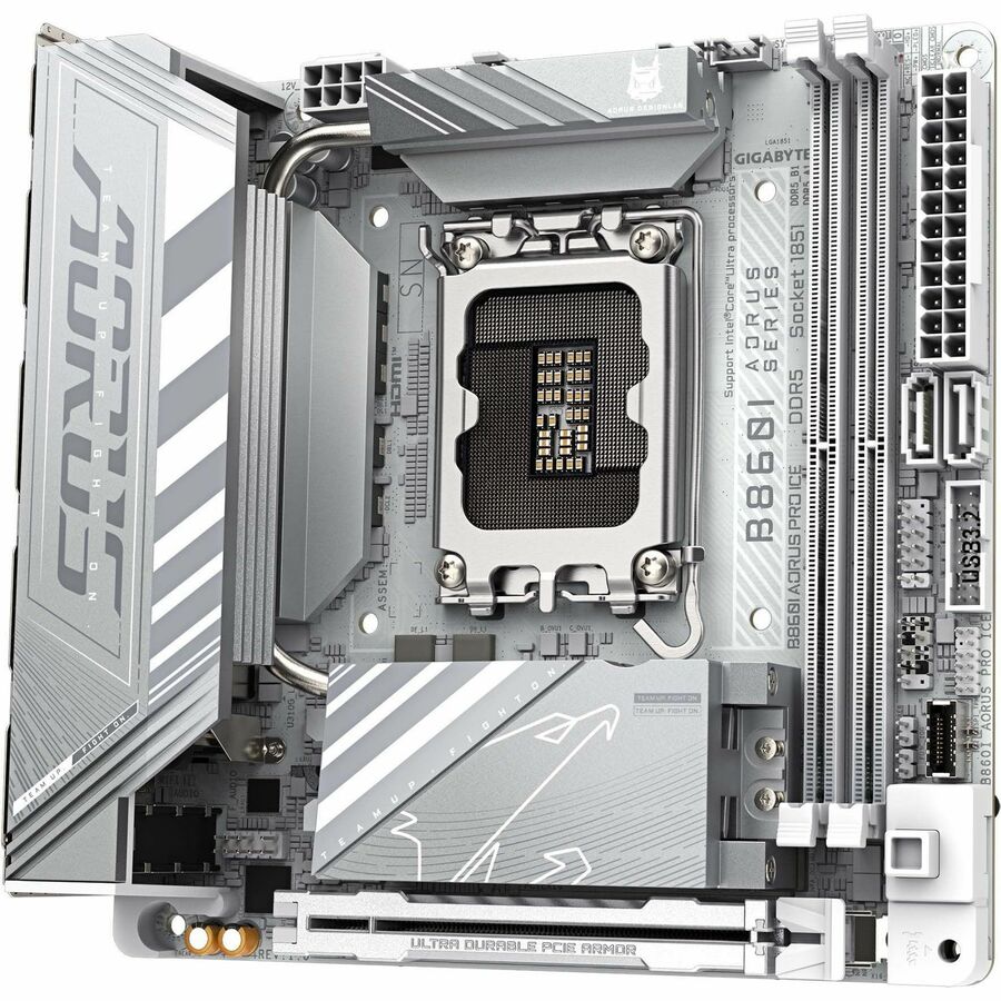 Aorus Ultra Durable B860I AORUS PRO ICE Gaming Desktop Motherboard - Intel B860 Chipset - Socket LGA-1851 - Mini ITX — B860I AORUS PRO ICE