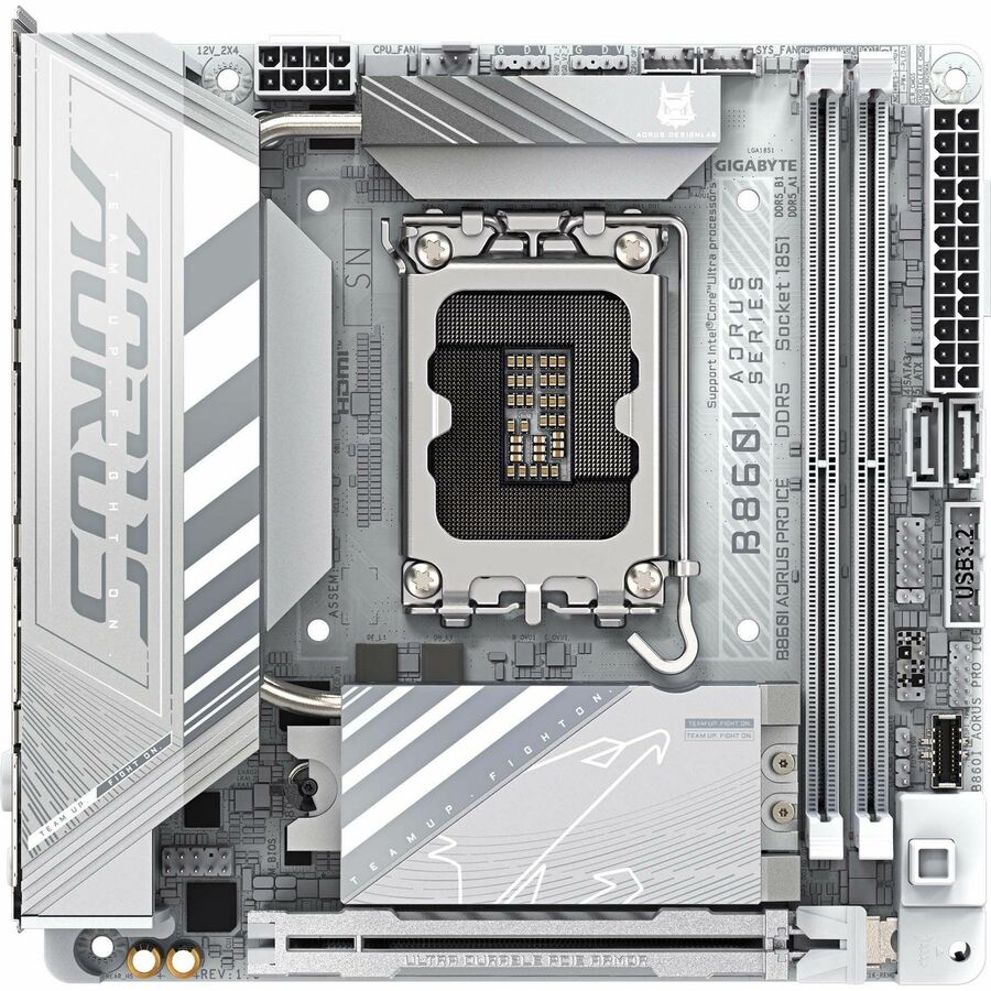 Aorus Ultra Durable B860I AORUS PRO ICE Gaming Desktop Motherboard - Intel B860 Chipset - Socket LGA-1851 - Mini ITX — B860I AORUS PRO ICE