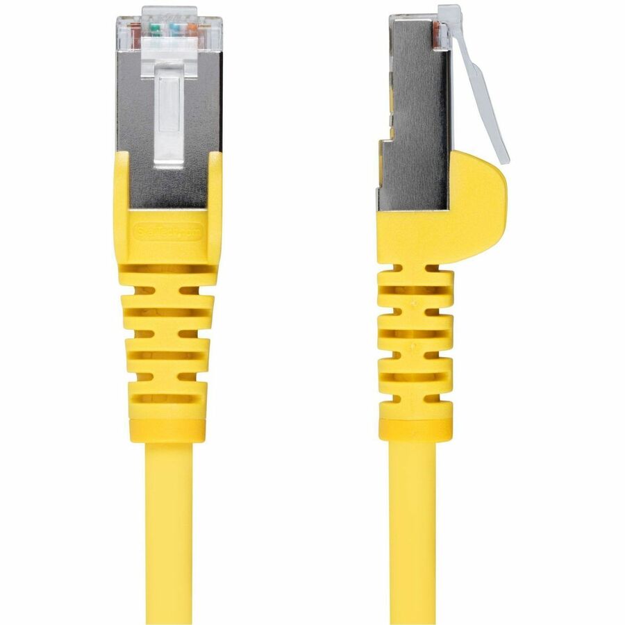 StarTech.com 50ft Yellow CAT6a Ethernet Cable, Snagless RJ45, 10G, 100W PoE, S/FTP, LSZH, 27AWG Pure Copper, 500MHz, Shielded Network Cord — NLYL-50F-CAT6A-PATCH