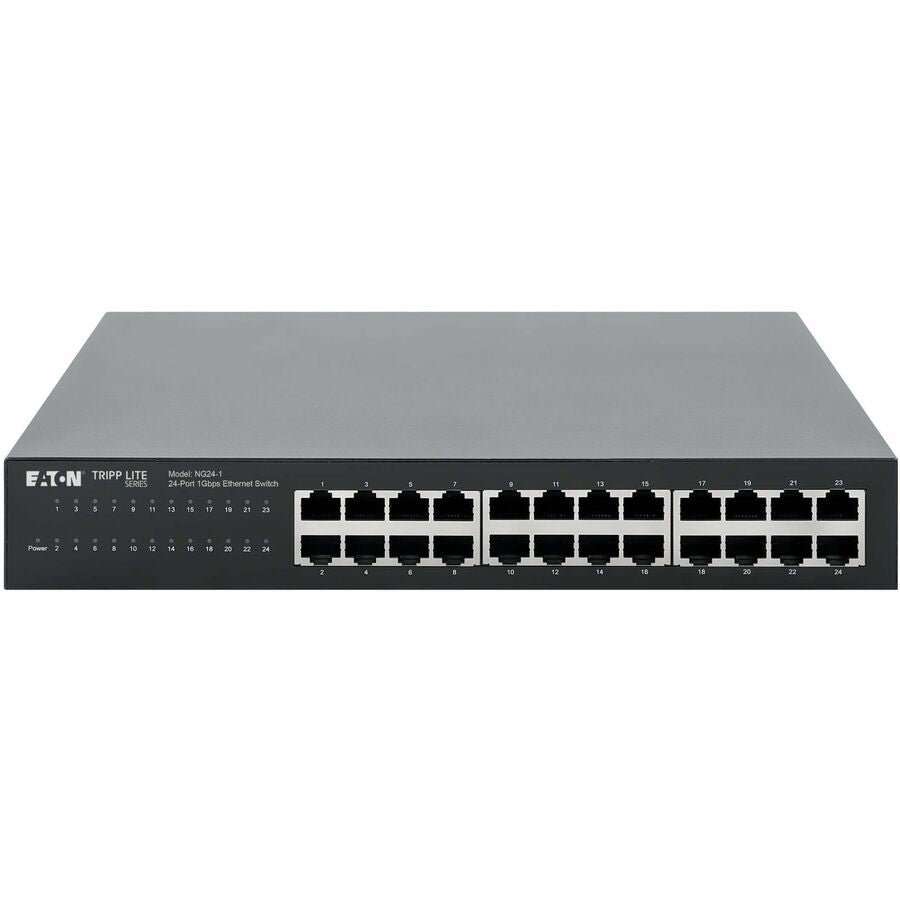 Eaton Tripp Lite Series 24-Port 10/100/1000 Mbps Desktop Gigabit Ethernet Unmanaged Switch, Metal Enclosure — NG24-1