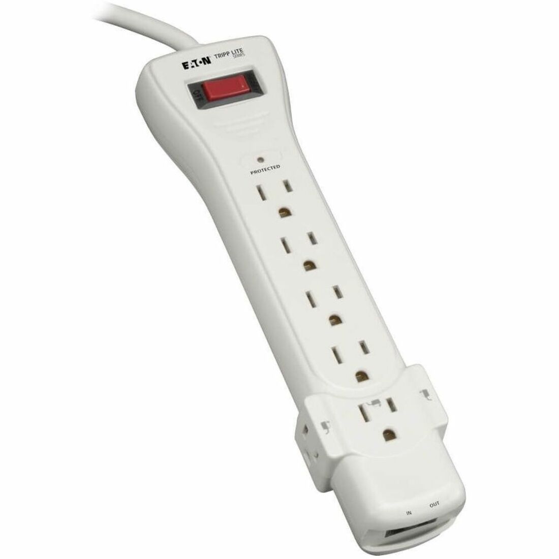 Eaton Tripp Lite Series Protect It! 7-Outlet Surge Protector, 12 ft. (3.66 m) Cord, 1080 Joules, Fax/Modem Protection, RJ11 — SUPER6TEL12