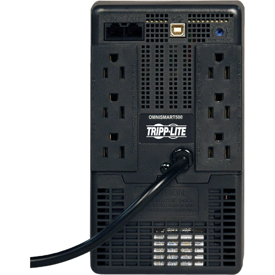 Eaton Tripp Lite Series OmniSmart 120V 500VA 300W Line-Interactive UPS, Tower, USB port — OMNISMART500