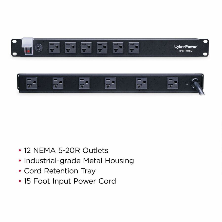 CyberPower CPS1220RM 120 - 120 VAC 20A Basic PDU — CPS-1220RM
