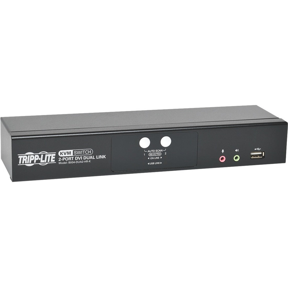 Eaton Tripp Lite Series 2-Port DVI Dual-Link / USB KVM Switch with Audio and Cables, TAA — B004-DUA2-HR-K