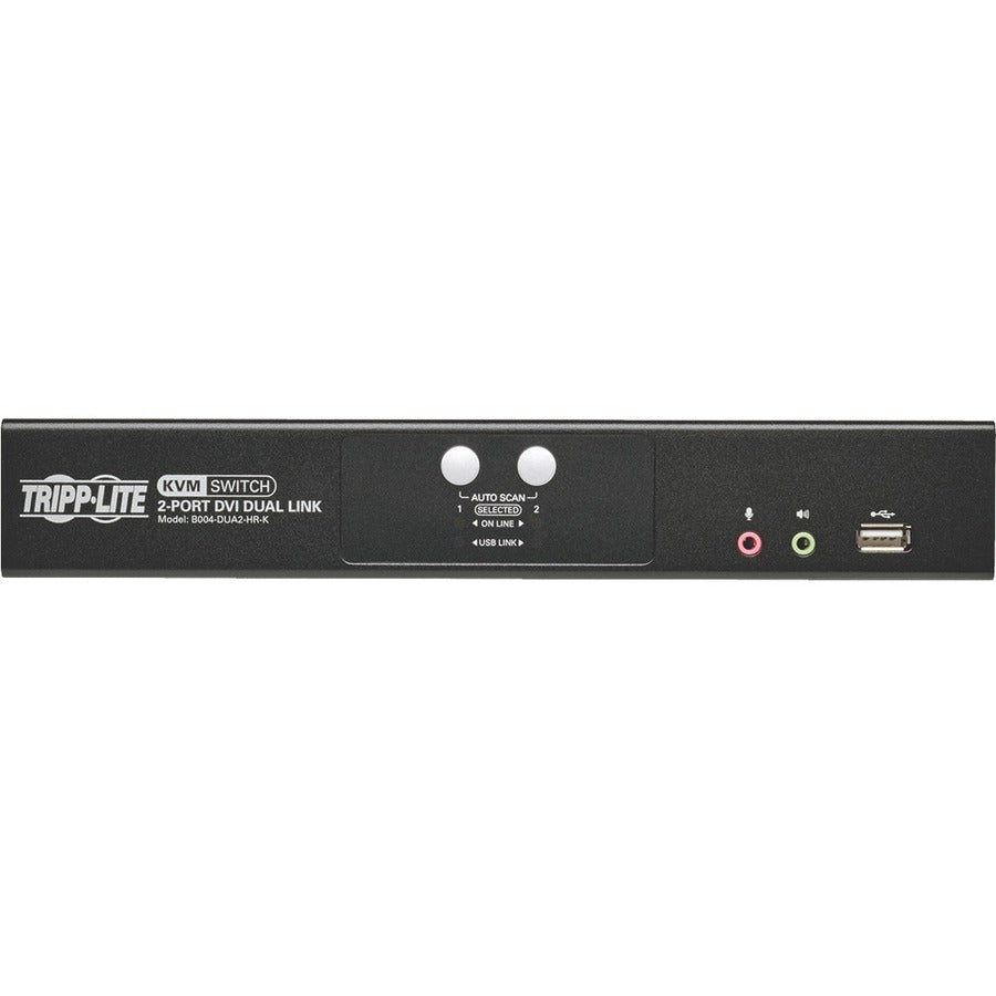 Eaton Tripp Lite Series 2-Port DVI Dual-Link / USB KVM Switch with Audio and Cables, TAA — B004-DUA2-HR-K