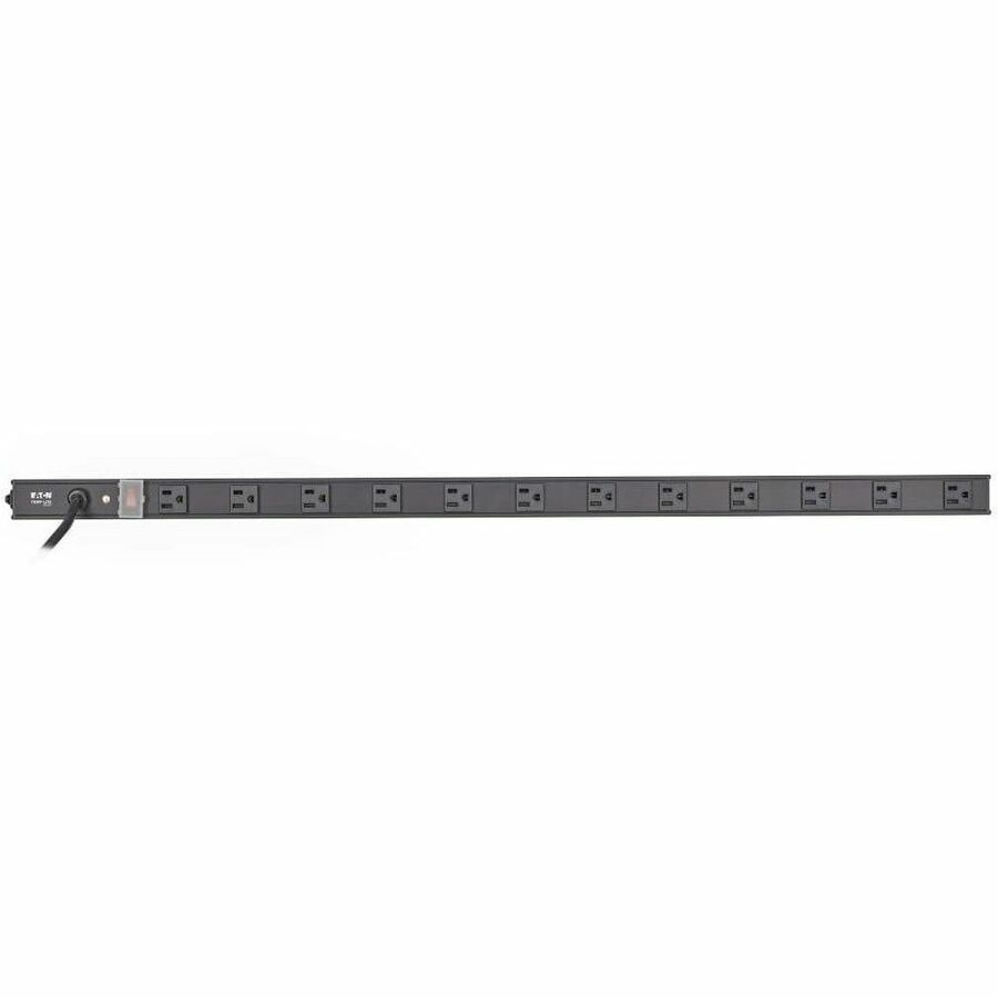 Eaton Tripp Lite Series 12-Outlet Vertical Power Strip, 120V, 15A, NEMA 5-15P, 15 ft. (4.57 m) Cord, 36 in., Black Housing — PS3612B
