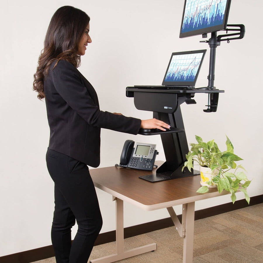 Eaton Tripp Lite Series WorkWise Height-Adjustable Sit-Stand Workstation, Clamp-on — WWSSDC