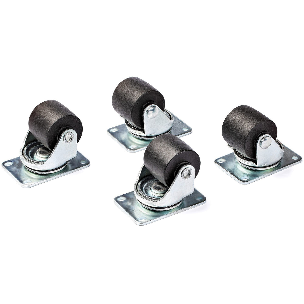 StarTech.com Heavy Duty Casters for Server Racks/Cabinets, Set of 4 Universal M6 2-inch Caster Wheels Kit, 45x75mm Pattern Casters, Swivel — RKCASTER2