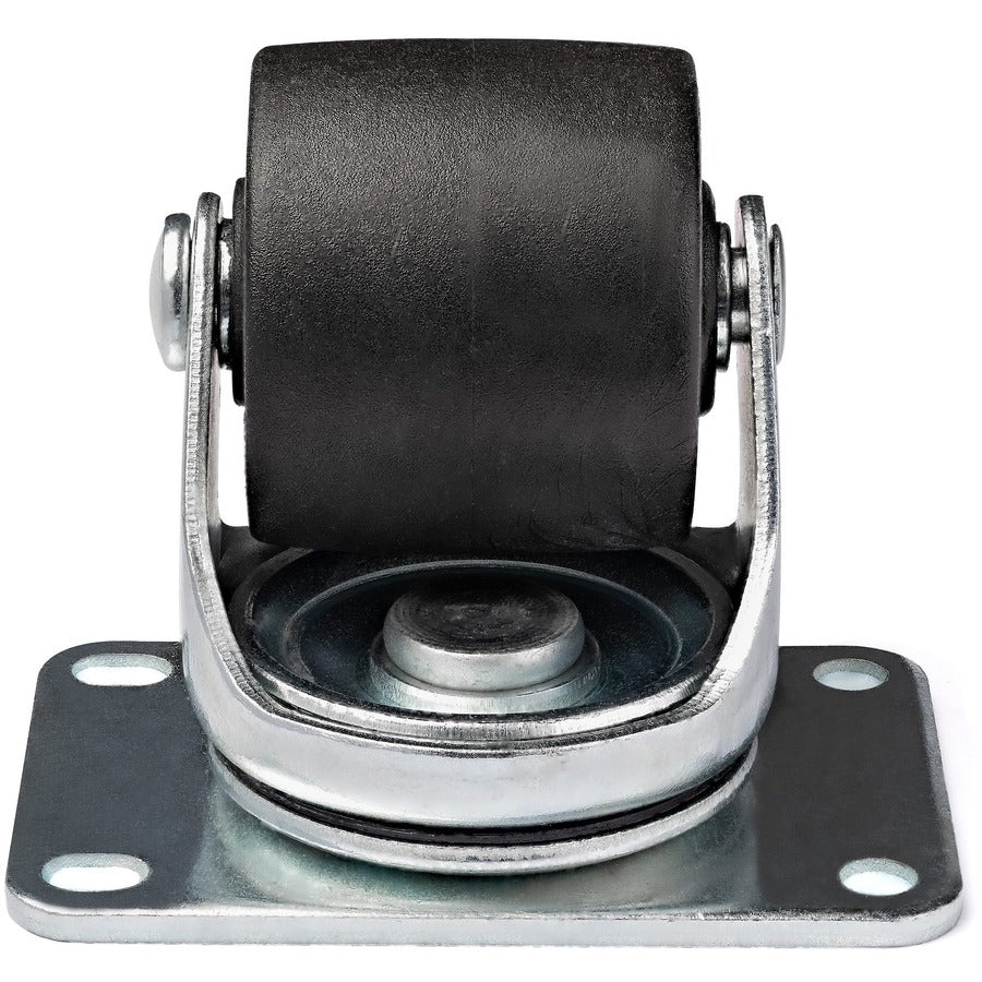 StarTech.com Heavy Duty Casters for Server Racks/Cabinets, Set of 4 Universal M6 2-inch Caster Wheels Kit, 45x75mm Pattern Casters, Swivel — RKCASTER2