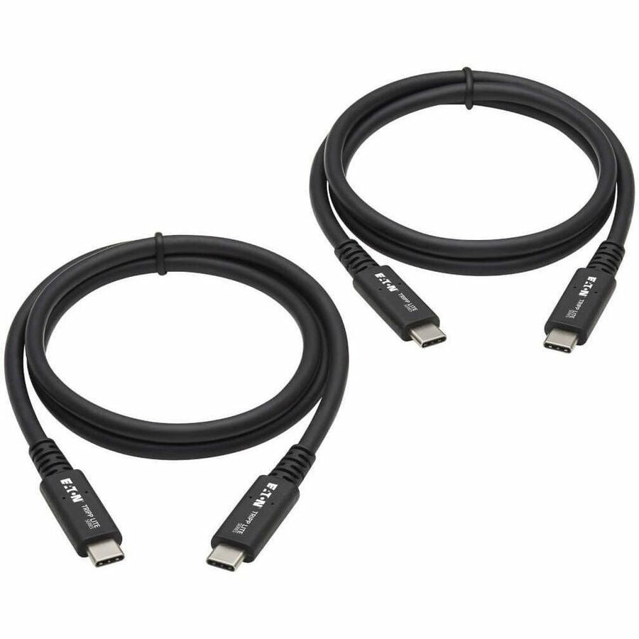 Eaton Tripp Lite Series USB4 40Gbps Cable (M/M) - USB-C, 8K 60 Hz, 100W PD Charging, Black, 31 in. (0.8 m) — U520-31N