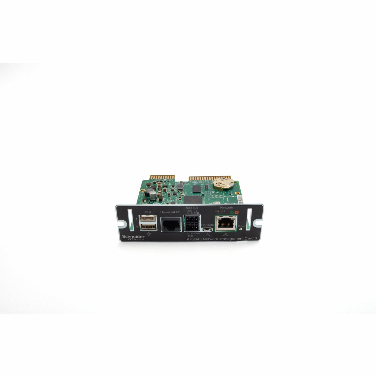 Device monitoring and management, Network Management Cards, NMC3 with Environmental Monitoring and Modbus, secure remote UPS monitoring and management — AP9643
