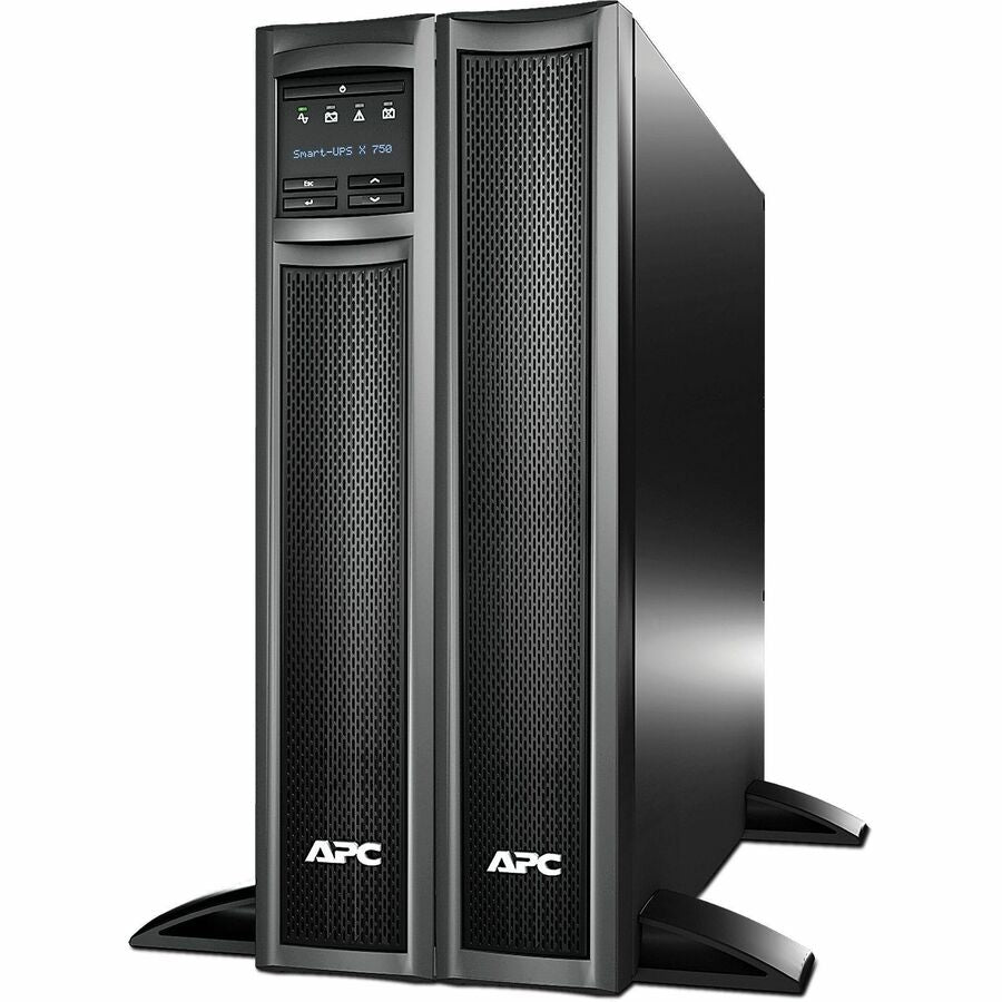 APC Smart-UPS X, Line Interactive, 750VA, Rack/tower convertible 2U, 120V, 8x 5-15R NEMA, SmartConnect port, Extended runtime — SMX750C
