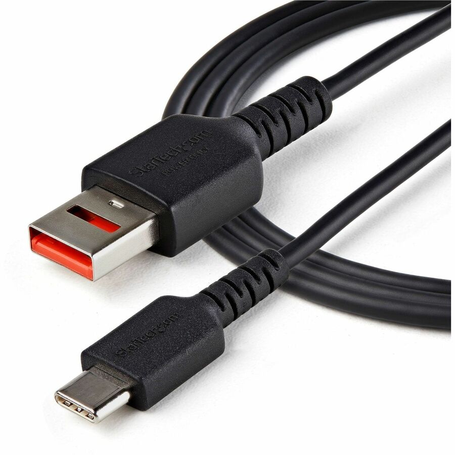 StarTech.com 3ft (1m) Secure Charging Cable, USB-A to USB-C Data Blocker Charge-Only Cable, Secure Charger Adapter Cable for Phone/Tablet — USBSCHAC1M