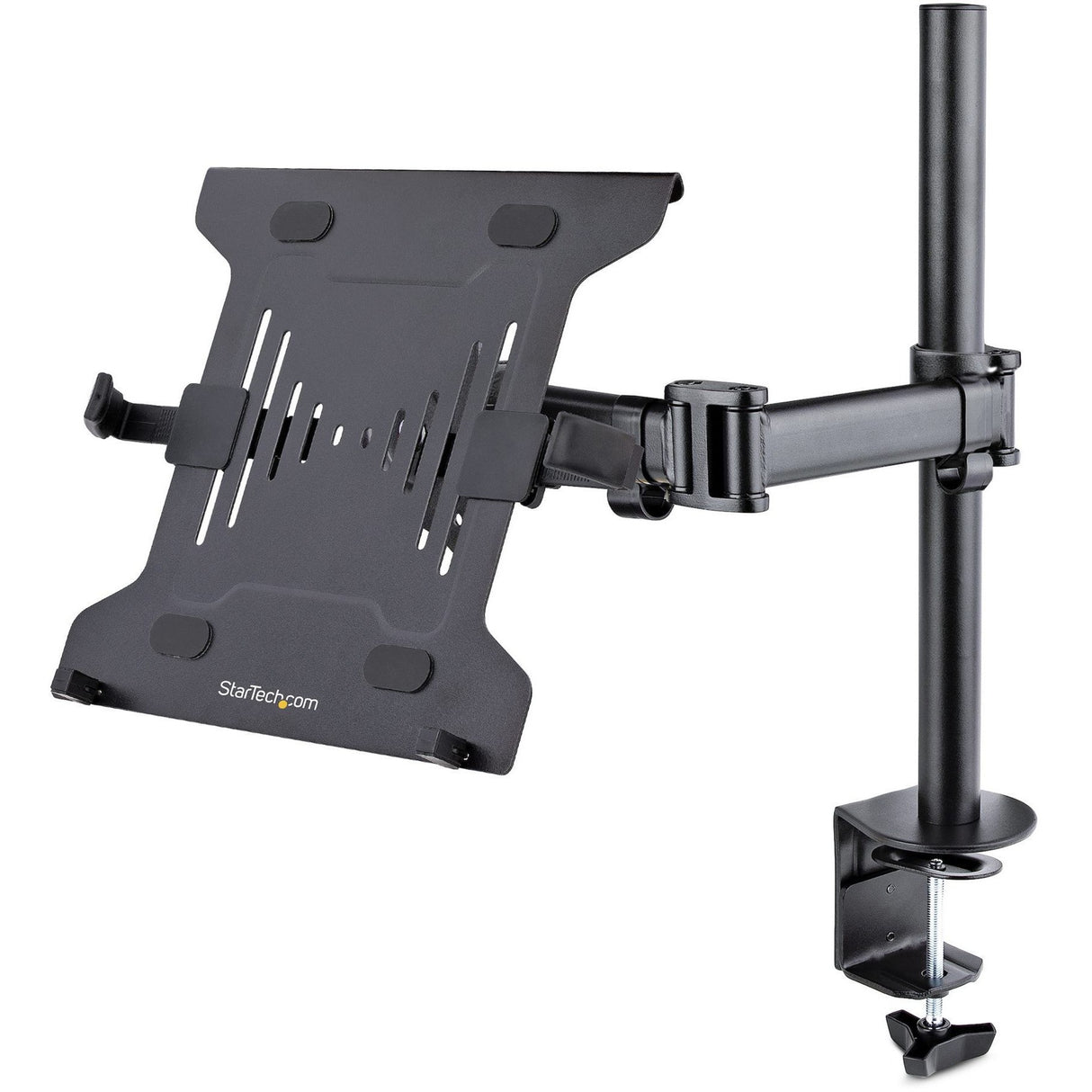 StarTech.com Laptop Desk Mount, Monitor and Laptop Arm Mount, Displays up to 34" (17.6lb/8kg), VESA Laptop Tray Arm, Clamp / Grommet — A-LAPTOP-DESK-MOUNT