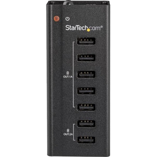 StarTech.com 7 Port USB Charging Station with 5x 1A Ports and 2x 2A Ports - USB Charging Strip for Multiple Devices - Smart Charging Capabilities - Wall-Mount Bracket — ST7C51224