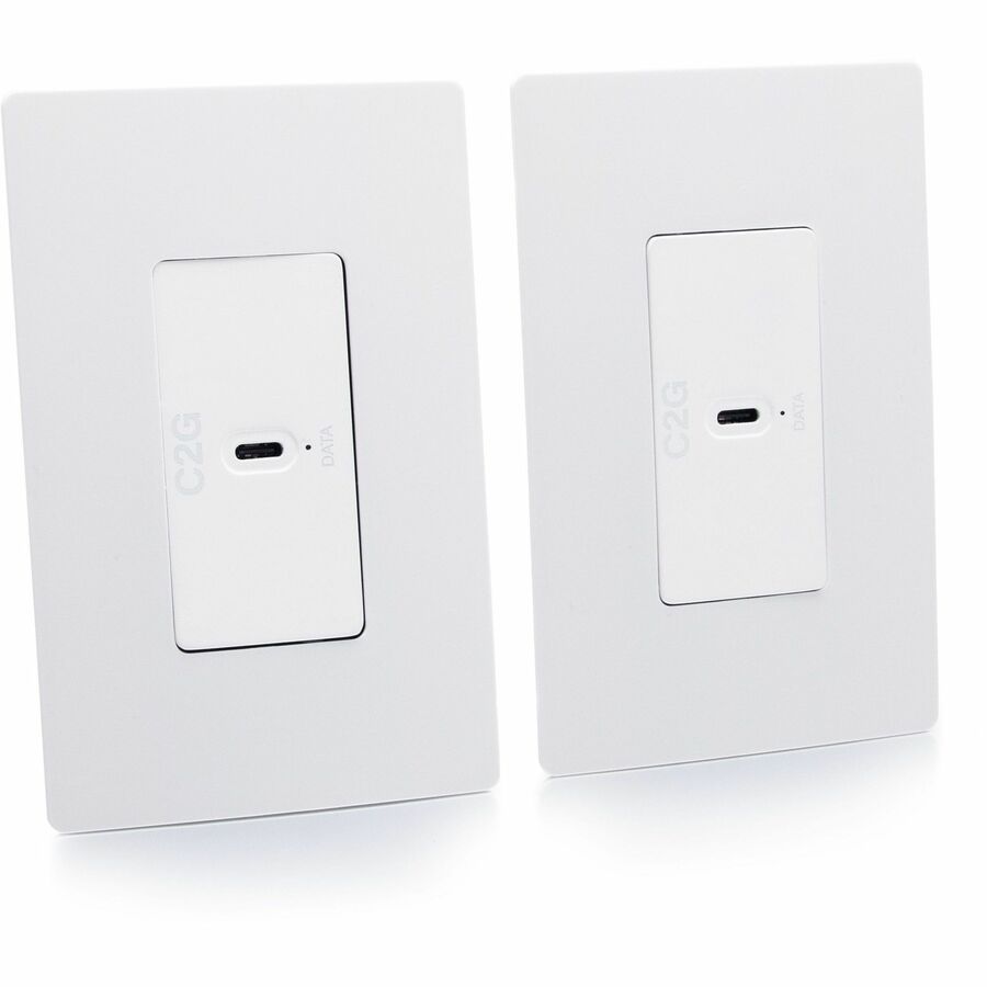C2G Superbooster USB Camera Extender Over Cat Single Gang Wall Plate to Single Gang Wall Plate Kit — C2G54275