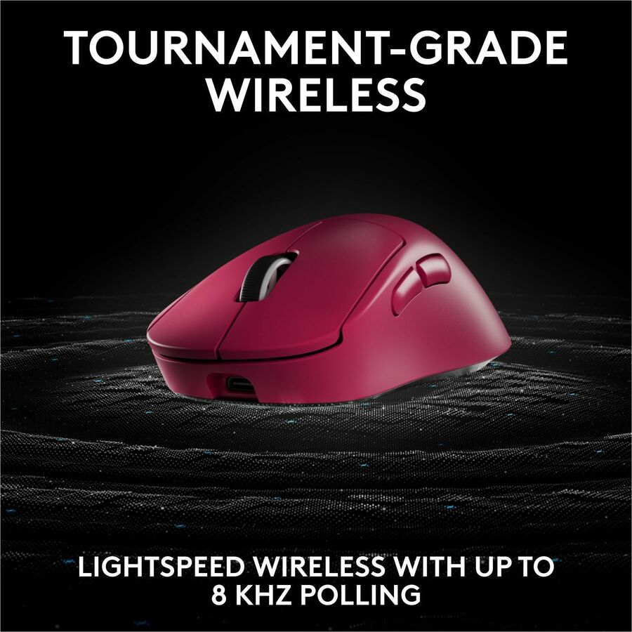 Logitech G PRO X SUPERLIGHT 2 DEX LIGHTSPEED Wireless Gaming Mouse, 60g Pro-Grade Lightweight Mouse With 5 Programmable Buttons, 32k DPI Sensor, USB-C Charging, for PC/Mac - Magenta — 910-007371