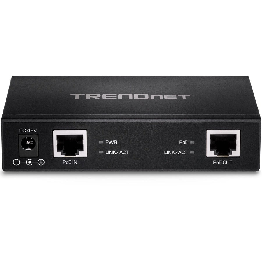 TRENDnet Gigabit PoE+ Repeater/Amplifier; Single Port PoE; Power Over Ethernet; 802.3af; 802.3at; 10/100/1000 Mbps; TPE-E110