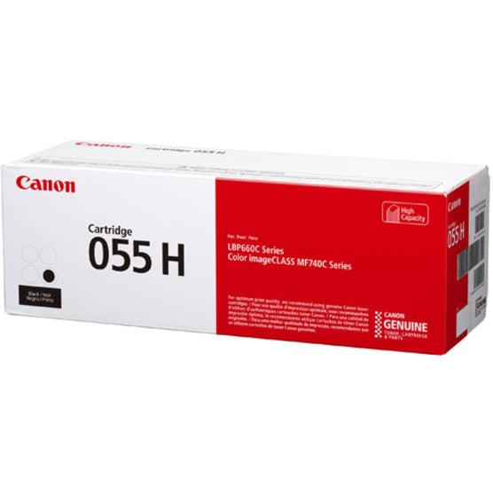 Canon 055 Original High Yield Laser Toner Cartridge - Black - 1 Pack — 3020C001