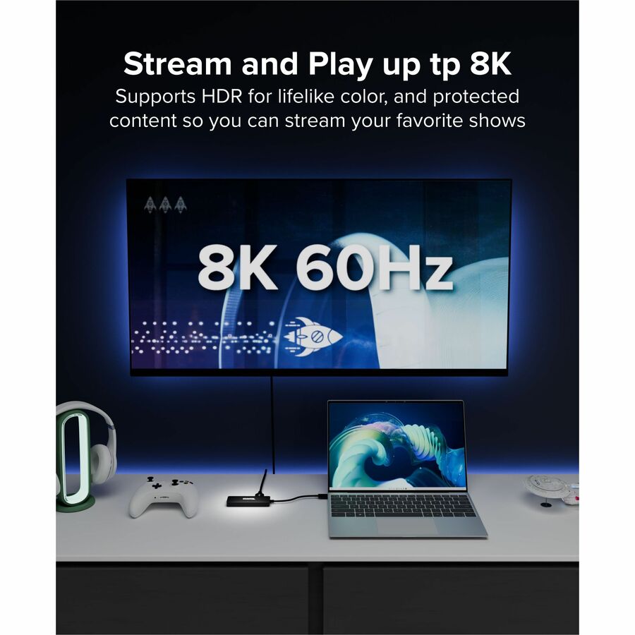 Plugable USB C to HDMI Multi Monitor Adapter - Triple 4K60 Displays - Driverless MST Hub for Windows, Chrome OS, USB-C, Thunderbolt, USB4 Laptops — USBC-MSTH3