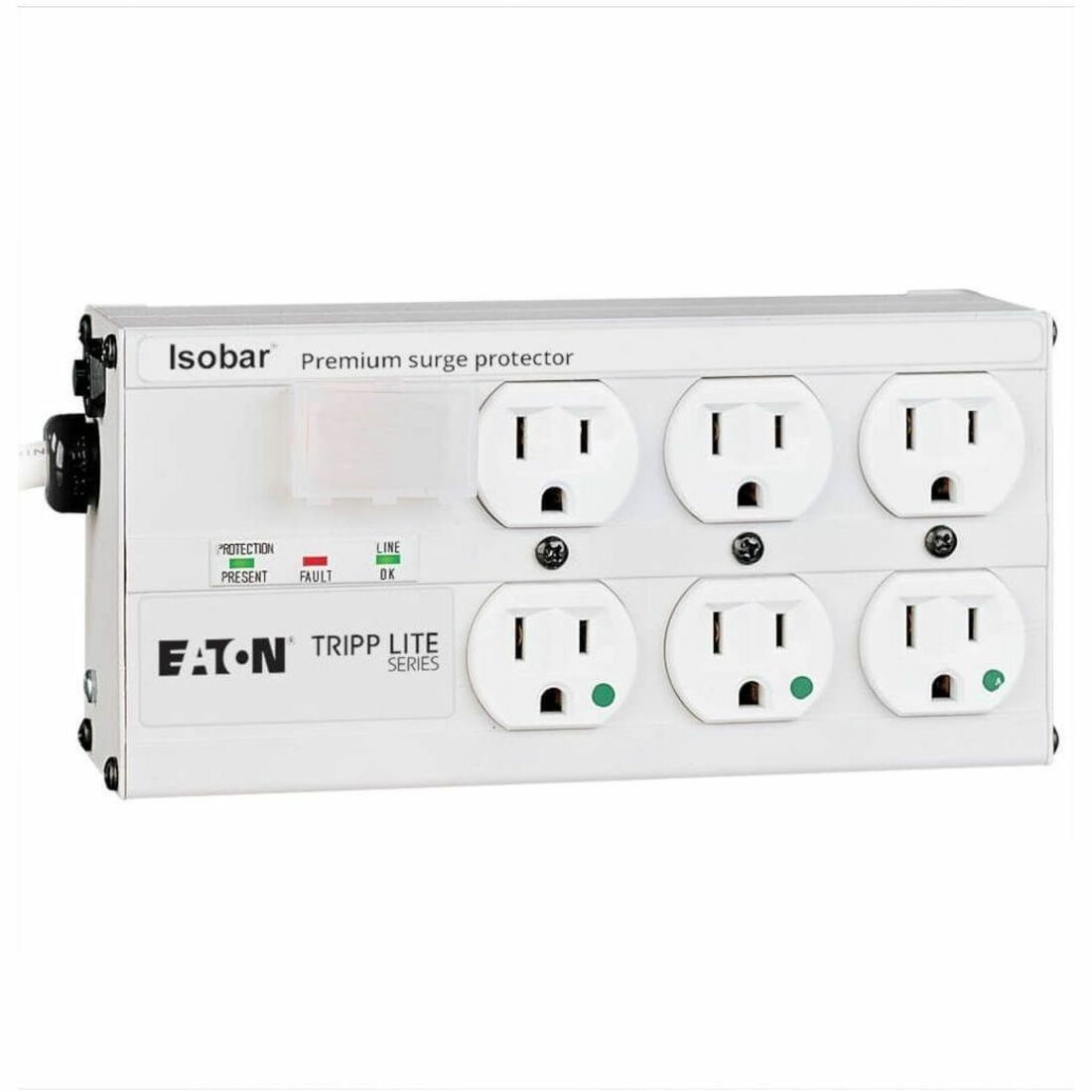 Eaton Tripp Lite Series Isobar Hospital-Grade 6-Outlet Surge Protector, 15 ft. (4.57 m) Cord, 3330 Joules, LEDs, UL 1363, Not For Patient-Care Vicinities — ISOBAR6ULTRAHG