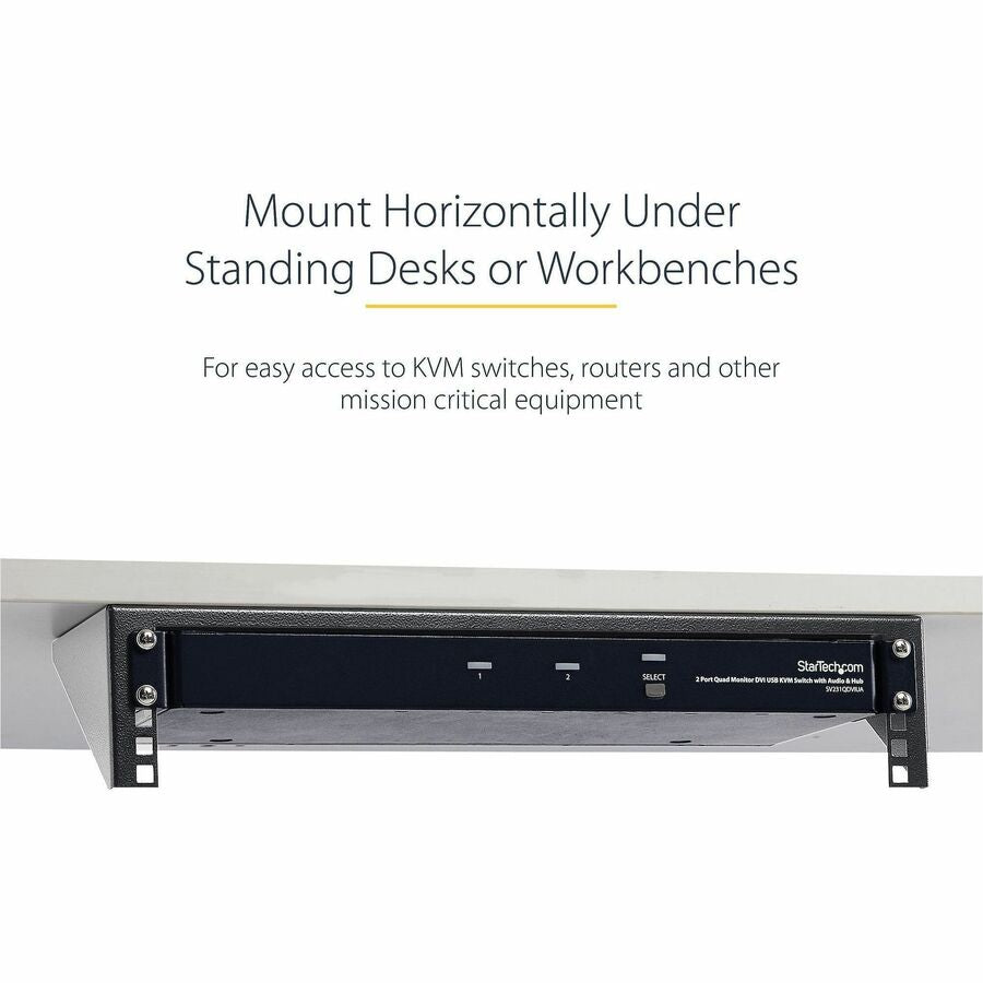 StarTech.com 2U 19in Steel Vertical Wall Mount Equipment Rack Bracket — RK219WALLV