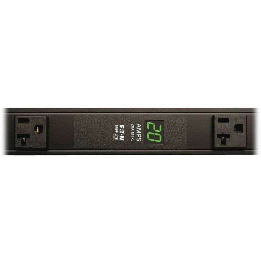 Eaton Tripp Lite Series 1.9kW Single-Phase Local Metered PDU, 120V Outlets (28 5-15/20R), L5-20P/5-20P Adapter, 15 ft. (4.57 m) Cord, 0U Vertical — PDUMV20