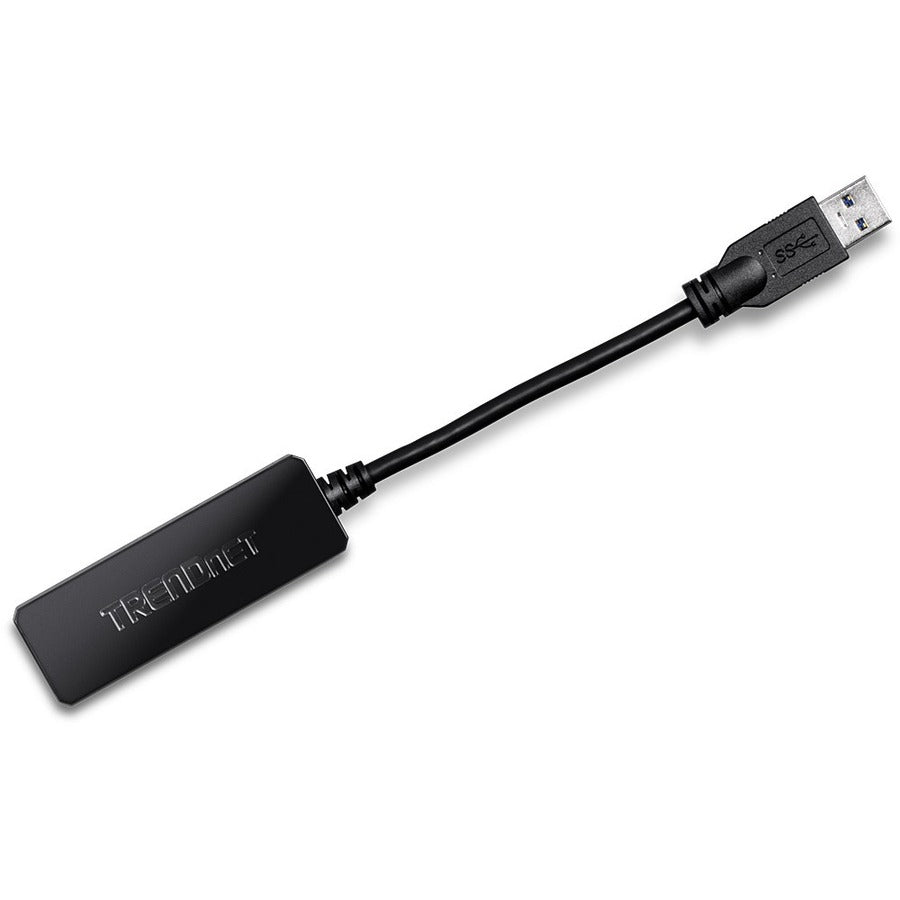 TRENDnet USB 3.0 To Gigabit Ethernet Adapter, Full Duplex 2Gbps Ethernet Speeds, Up To 1Gbps, USB-A, Windows & Mac Compatibility, USB Powered, Simple Setup, Black, TU3-ETG