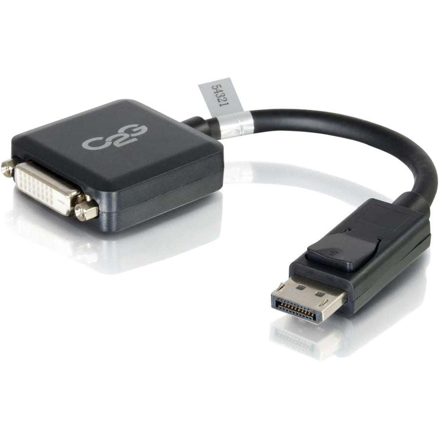 C2G 8in DisplayPort to DVI-D (Single-Link) Adapter Converter - M/F — 54321