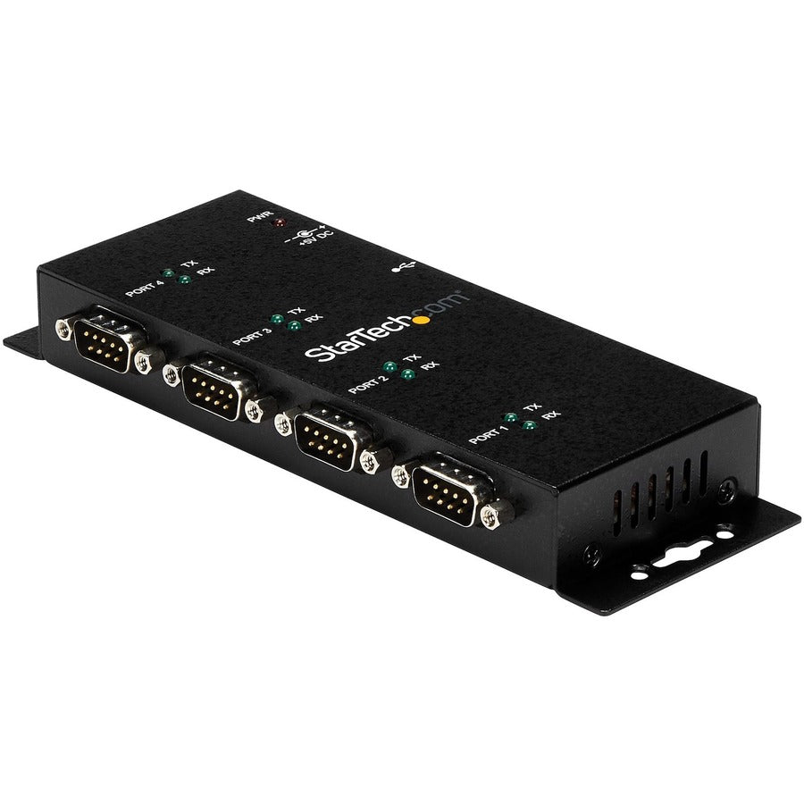 StarTech.com USB to Serial Adapter Hub? 4 Port? Industrial? Wall Mount? Din Rail? COM Port Retention ââ?�" FTDI USB Serial — ICUSB2324I