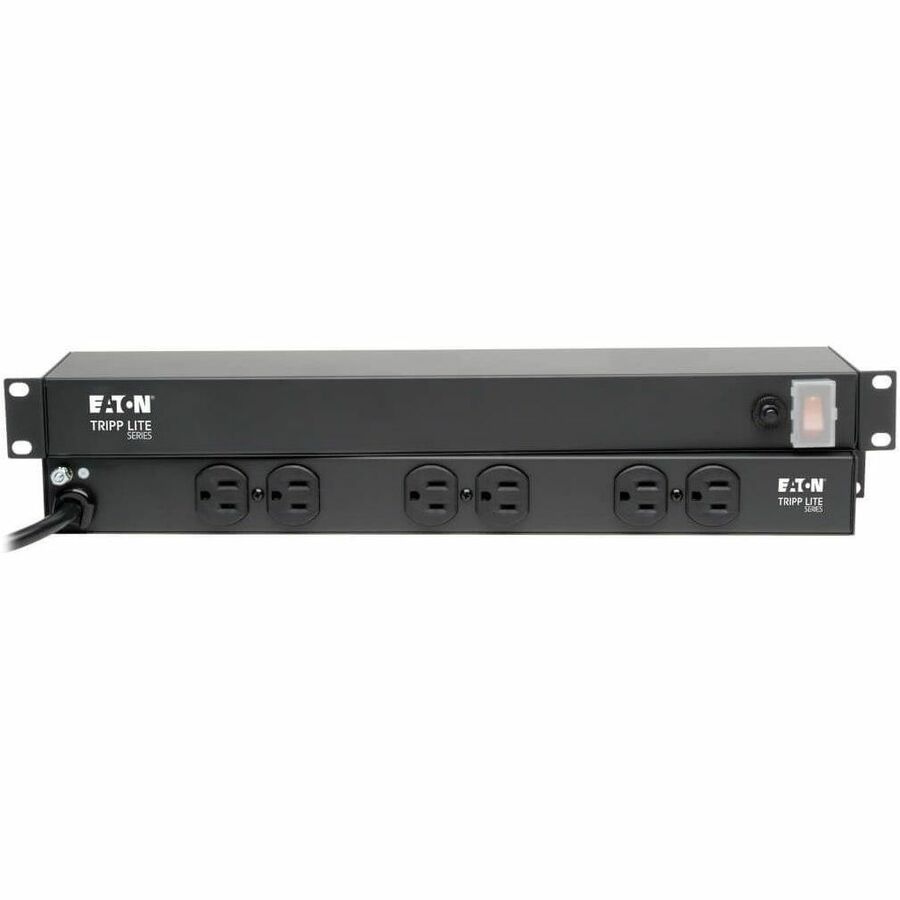 Eaton Tripp Lite Series 1U Rack-Mount Network Server Power Strip, 120V, 15A, 6-Outlet (Rear-Facing), 15 ft. (4.57 m) Cord — RS-0615-R