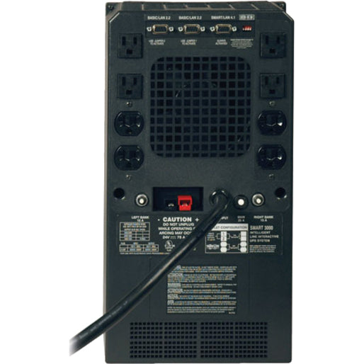 Eaton Tripp Lite Series SmartPro 120V 3kVA 2.4kW Line-Interactive UPS, Tower, Extended Run, 3 DB9 ports — SMART3000NET