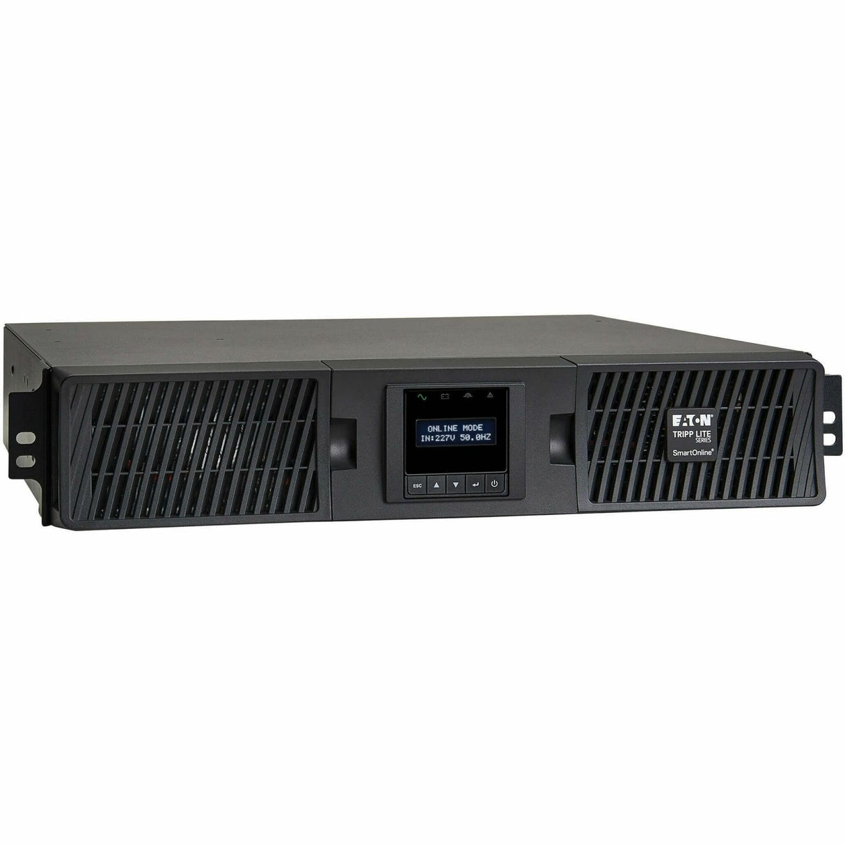 Eaton Tripp Lite Series SmartOnline 1000VA 900W 208/230V Double-Conversion UPS - 8 Outlets, Extended Run, Network Card Option, LCD, USB, DB9, 2U Rack/Tower — SUINT1000LCD2U