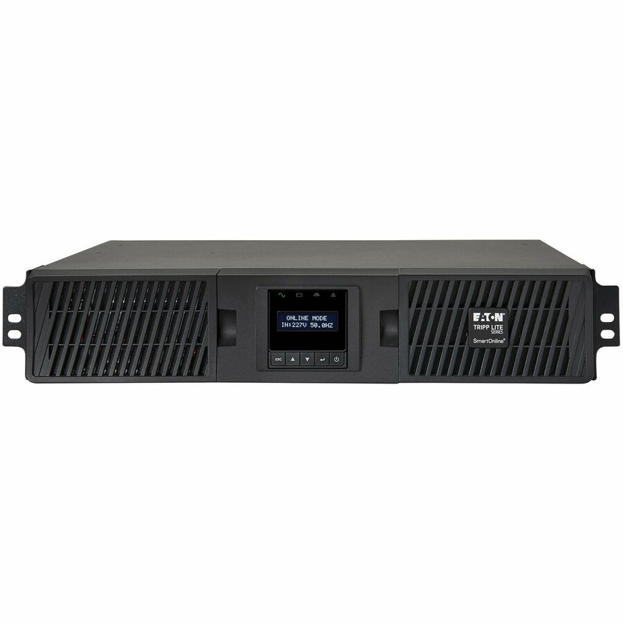 Eaton Tripp Lite Series SmartOnline 1000VA 900W 208/230V Double-Conversion UPS - 8 Outlets, Extended Run, Network Card Option, LCD, USB, DB9, 2U Rack/Tower — SUINT1000LCD2U