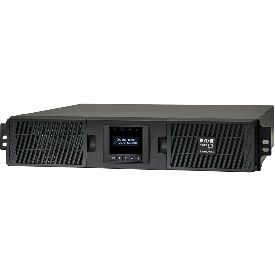 Eaton Tripp Lite Series SmartOnline 1000VA 900W 208/230V Double-Conversion UPS - 8 Outlets, Extended Run, Network Card Option, LCD, USB, DB9, 2U Rack/Tower — SUINT1000LCD2U