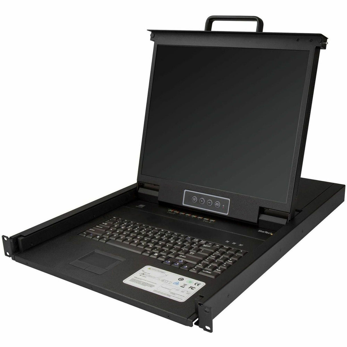 StarTech.com 8 Port Rackmount KVM Console w/ Cables - Integrated KVM Switch w/ 19" LCD - 1U LCD KVM Drawer 50000 MTBF - USB + VGA Support — RKCONS1908K