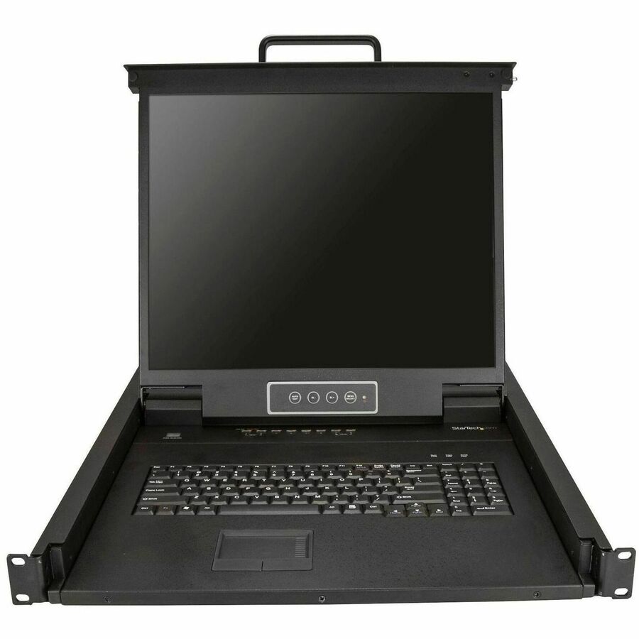 StarTech.com 8 Port Rackmount KVM Console w/ Cables - Integrated KVM Switch w/ 19" LCD - 1U LCD KVM Drawer 50000 MTBF - USB + VGA Support — RKCONS1908K