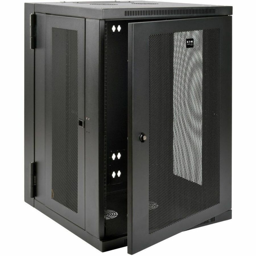 Eaton Tripp Lite Series SmartRack 18U UPS-Depth Wall-Mount Half-Height Rack Enclosure, Hinged Back — SRW18USDP