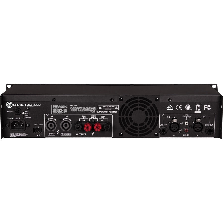 Crown XLS 1002 Amplifier - 700 W RMS - 2 Channel - Black — NXLS1002-0-US