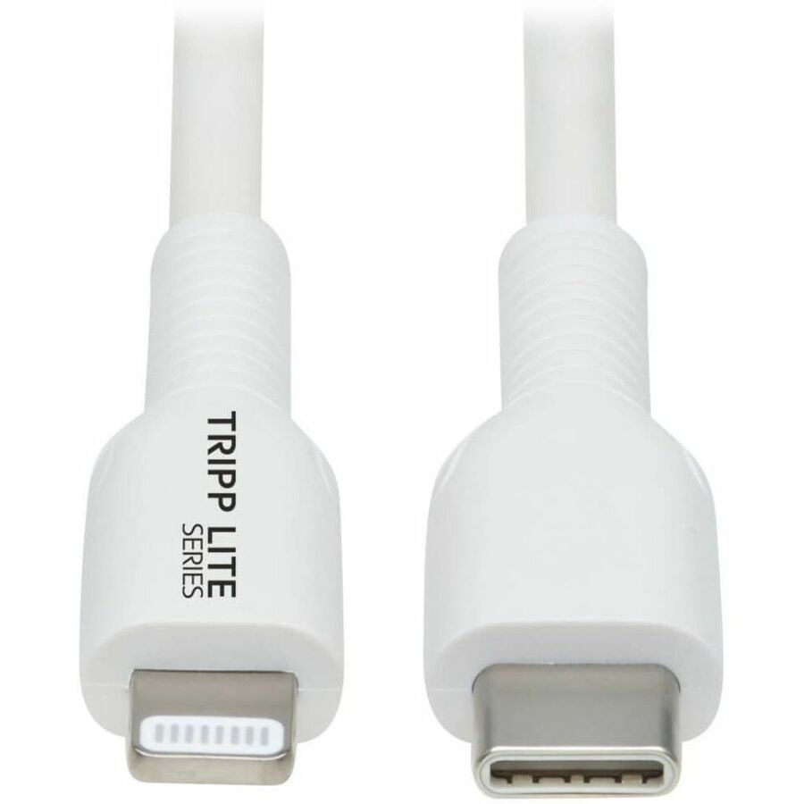 Eaton Tripp Lite Series USB-C to Lightning Sync/Charge Cable (M/M), MFi Certified, White, 1 m (3.3 ft.) — M102-01M-WH