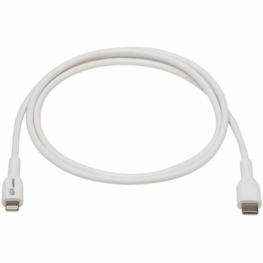Eaton Tripp Lite Series USB-C to Lightning Sync/Charge Cable (M/M), MFi Certified, White, 1 m (3.3 ft.) — M102-01M-WH