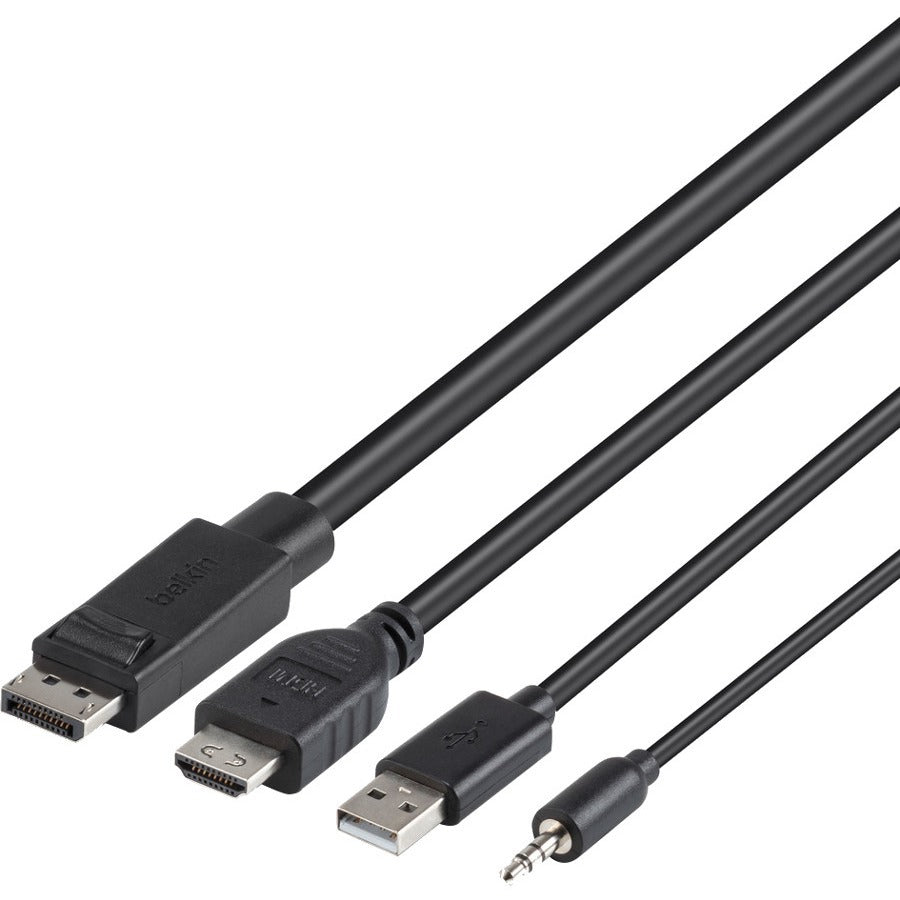 Belkin TAA DUAL (1) HDMI-HDMI (1) DP-DP/USB/AU CBL — F1DN2CC-HHPP6t