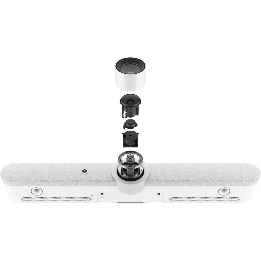 Logitech Rally Bar Mini All-In-One Video Bar for Small to Medium Rooms, White — 960-001348