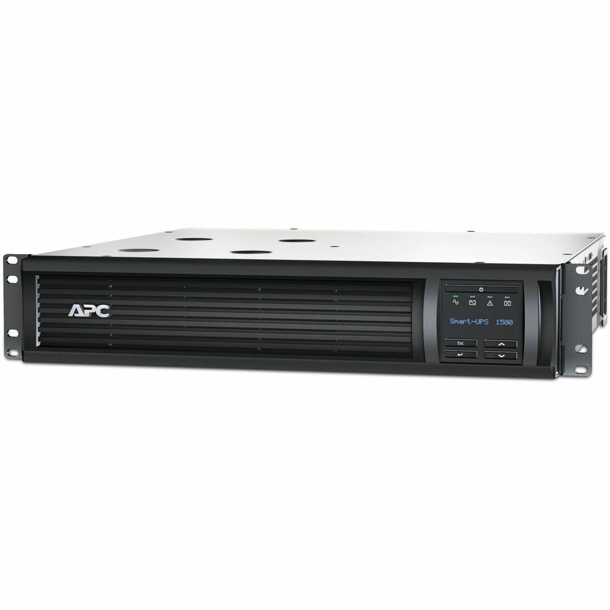 APC Smart-UPS, Line Interactive, 1500VA, Rackmount 2U, 120V, 6x NEMA 5-15R outlets, SmartConnect Port+Network Card, AVR, LCD — SMT1500RM2UCNC