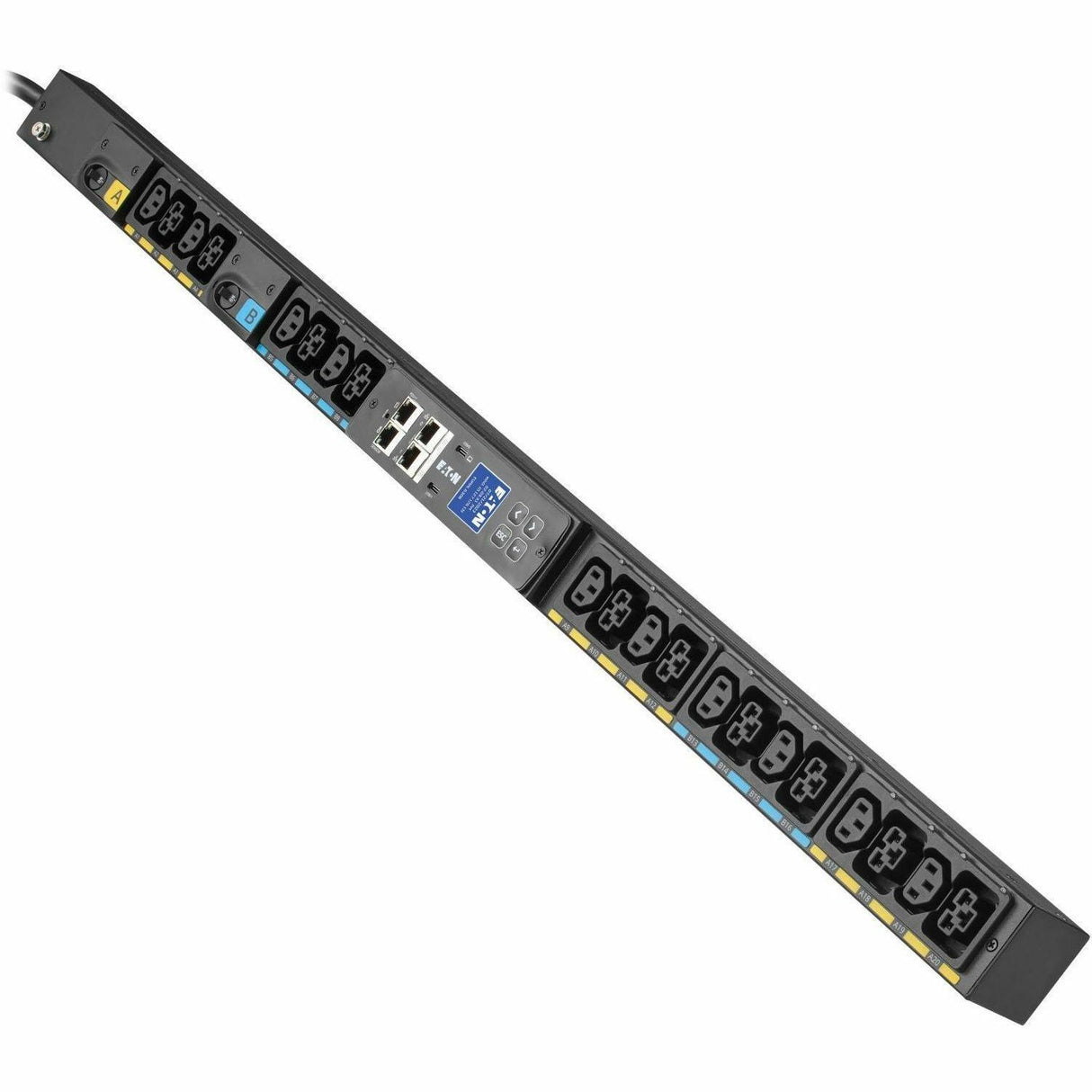 Eaton Single-Phase Managed Rack PDU G4, 208V, 20 Outlets, 24A, 5.8kW, L6-30 Input, 10 ft. Cord, 0U Vertical — EVMAL630B