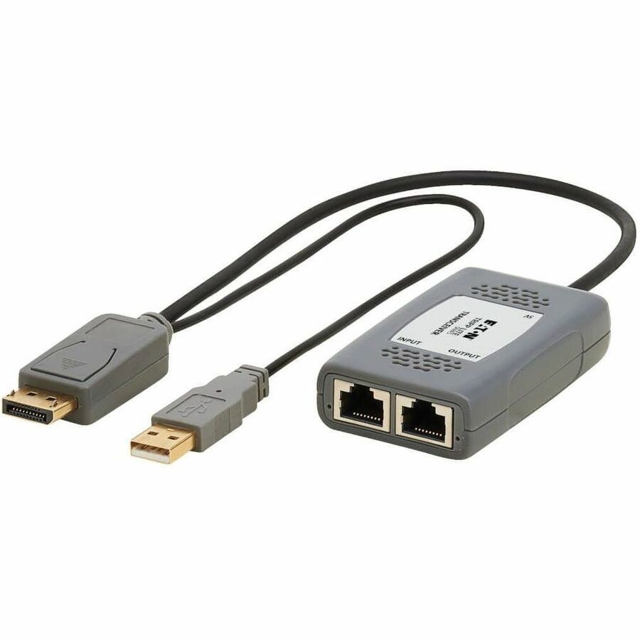 Eaton Tripp Lite Series DisplayPort over Cat6 Pigtail Receiver with Repeater, 4K 60 Hz, 4:4:4, Transceiver, HDCP 2.2, 230 ft. (70.1 m), TAA — B127U-110-PD