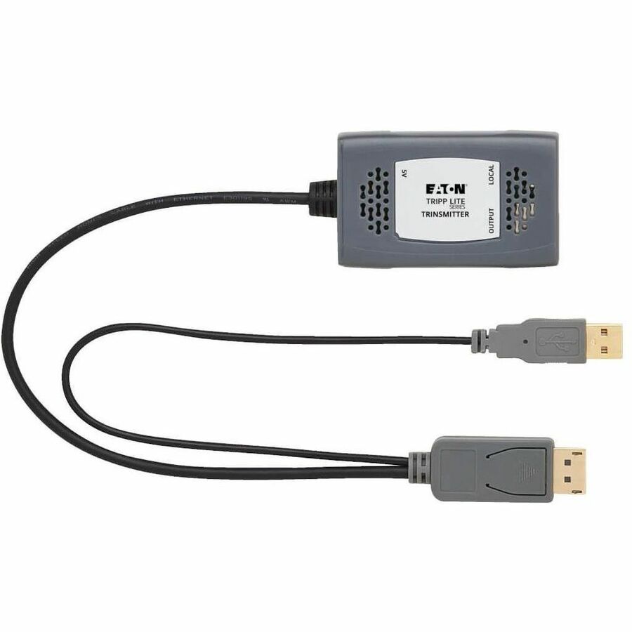 Eaton Tripp Lite Series DisplayPort over Cat6 Pigtail Receiver with Repeater, 4K 60 Hz, 4:4:4, Transceiver, HDCP 2.2, 230 ft. (70.1 m), TAA — B127U-110-PD